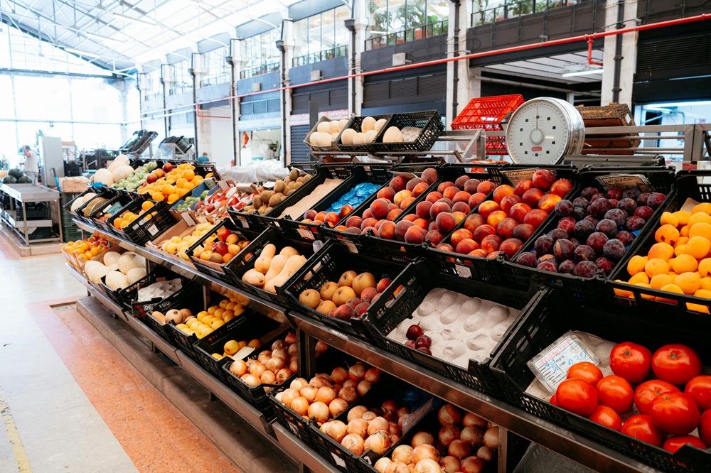 Fresh produce arranged for professional ship provisioning